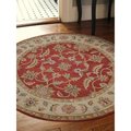 Micasa 6 x 6 ft. Hand Tufted Oriental Round Wool Area RugRed & Beige MI1786551